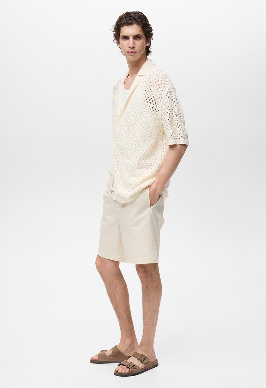MANGO - Shirt CONCHA - Light Beige