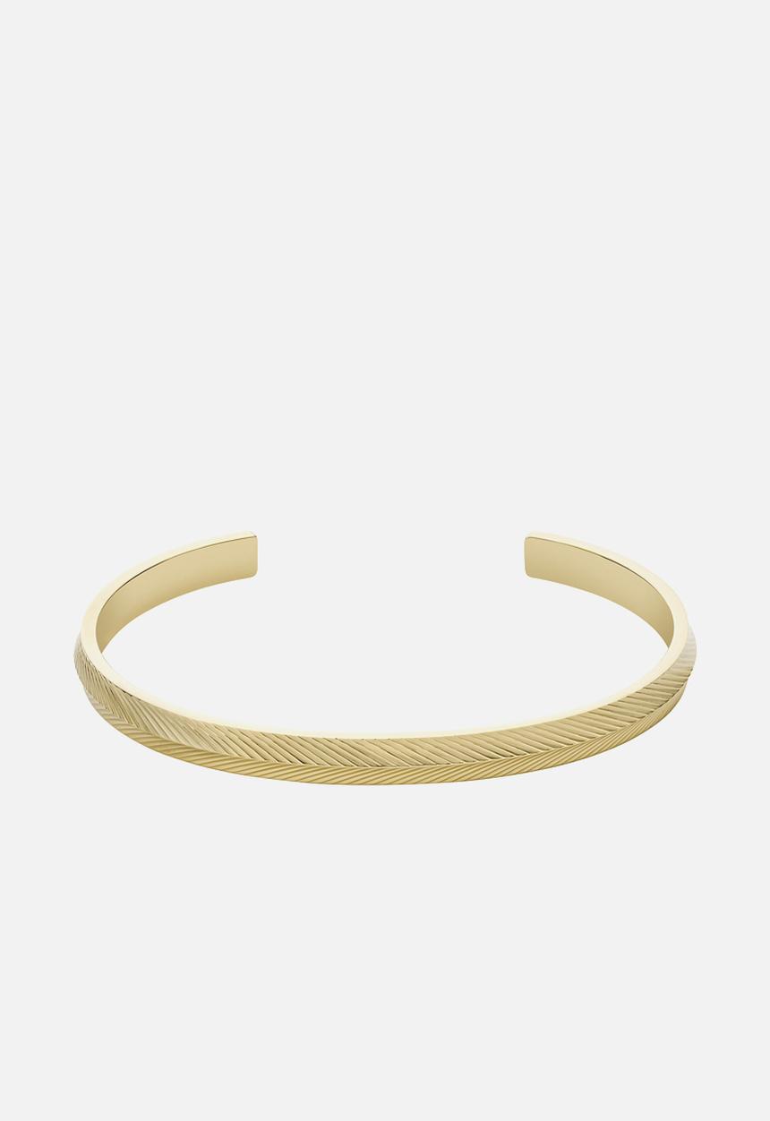 Fossil - Harlow linear texture bangle bracelet - gold