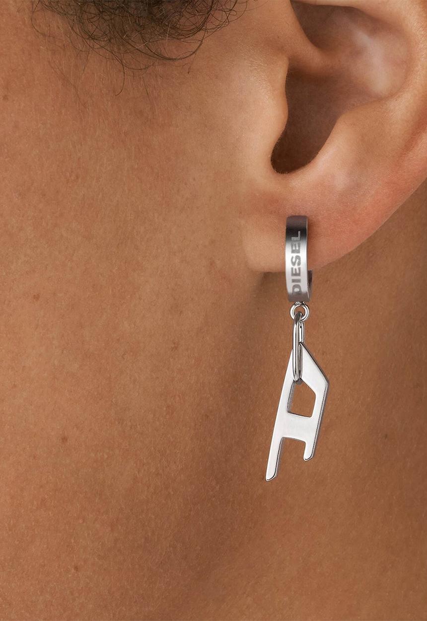 Diesel  - Diesel hoop earring  Dx1336040- silver