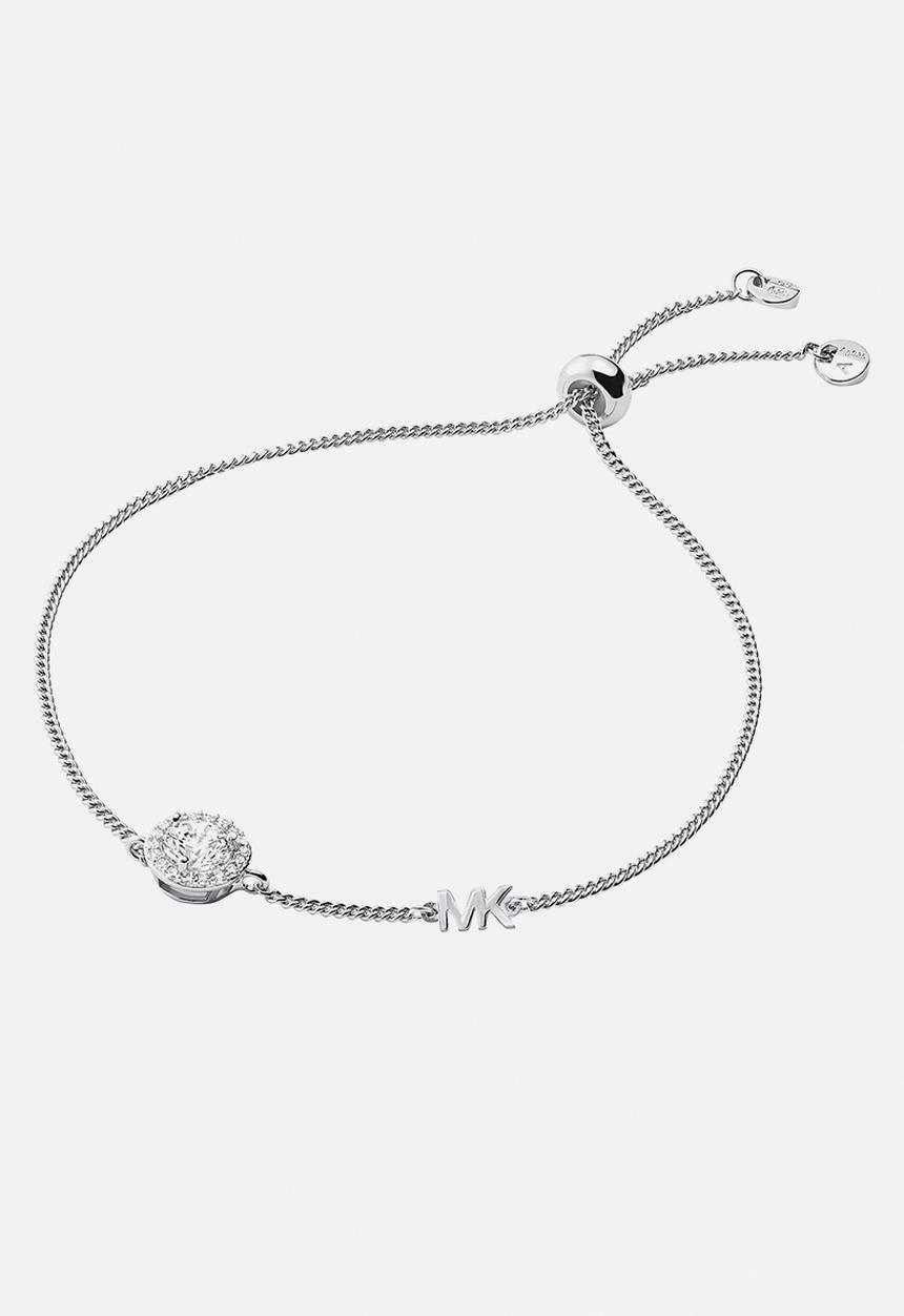 Michael Kors - Michael Kors Women's Sterling Silver Halo Slider Bracelet - silver