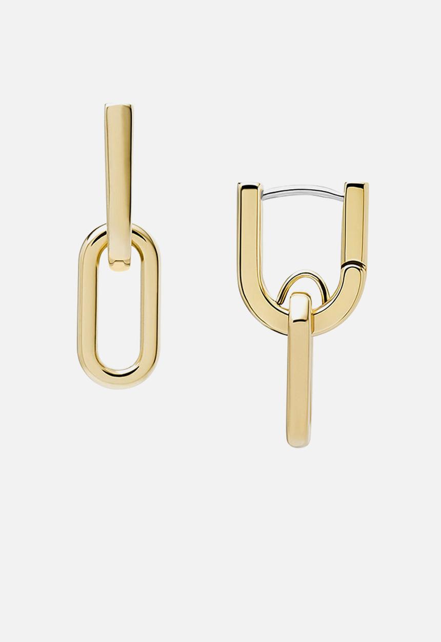 Fossil - Heritage D-Link  drop earrings JF04780710- gold