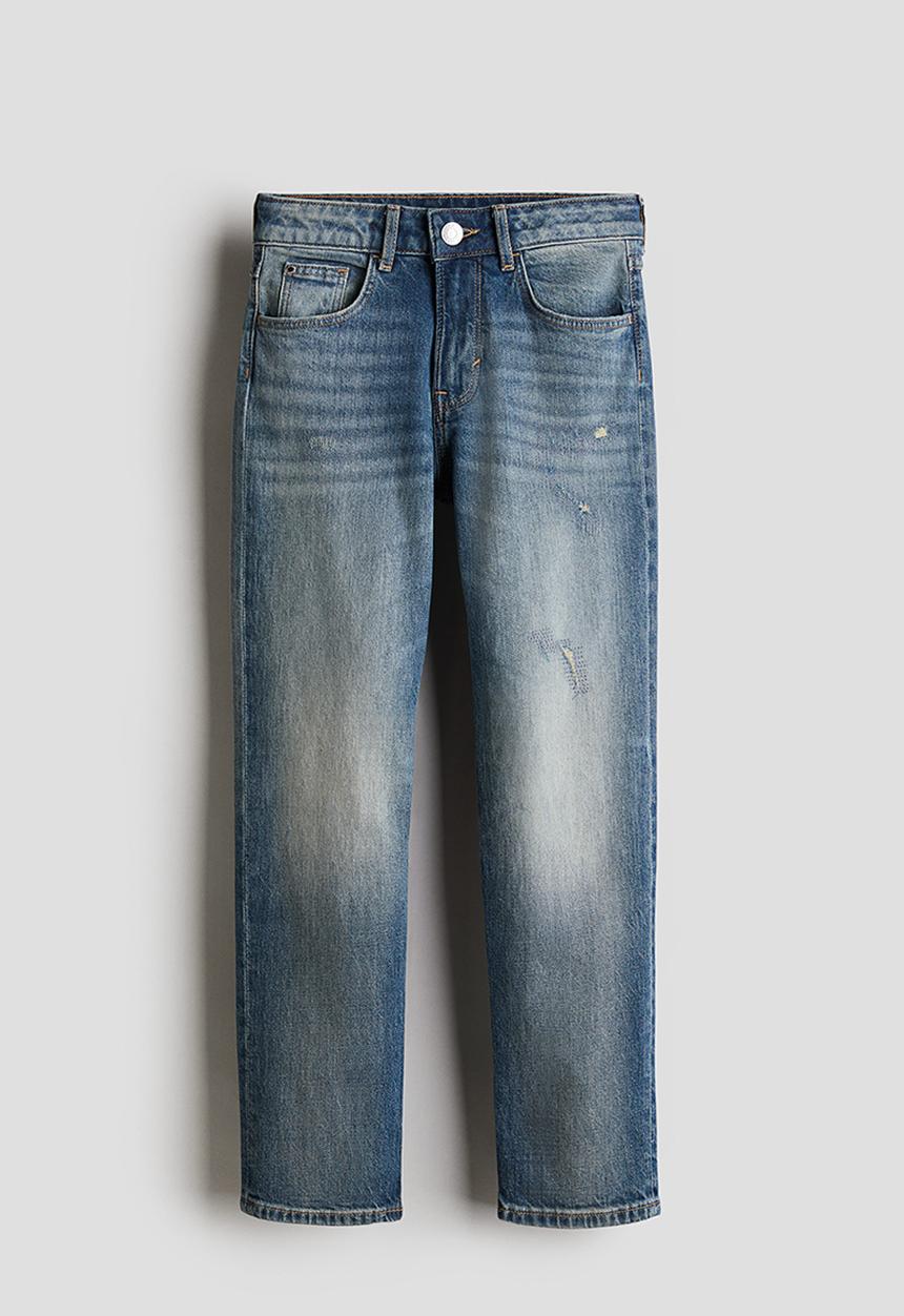 H&M - Relaxed tapered fit jeans - denim blue