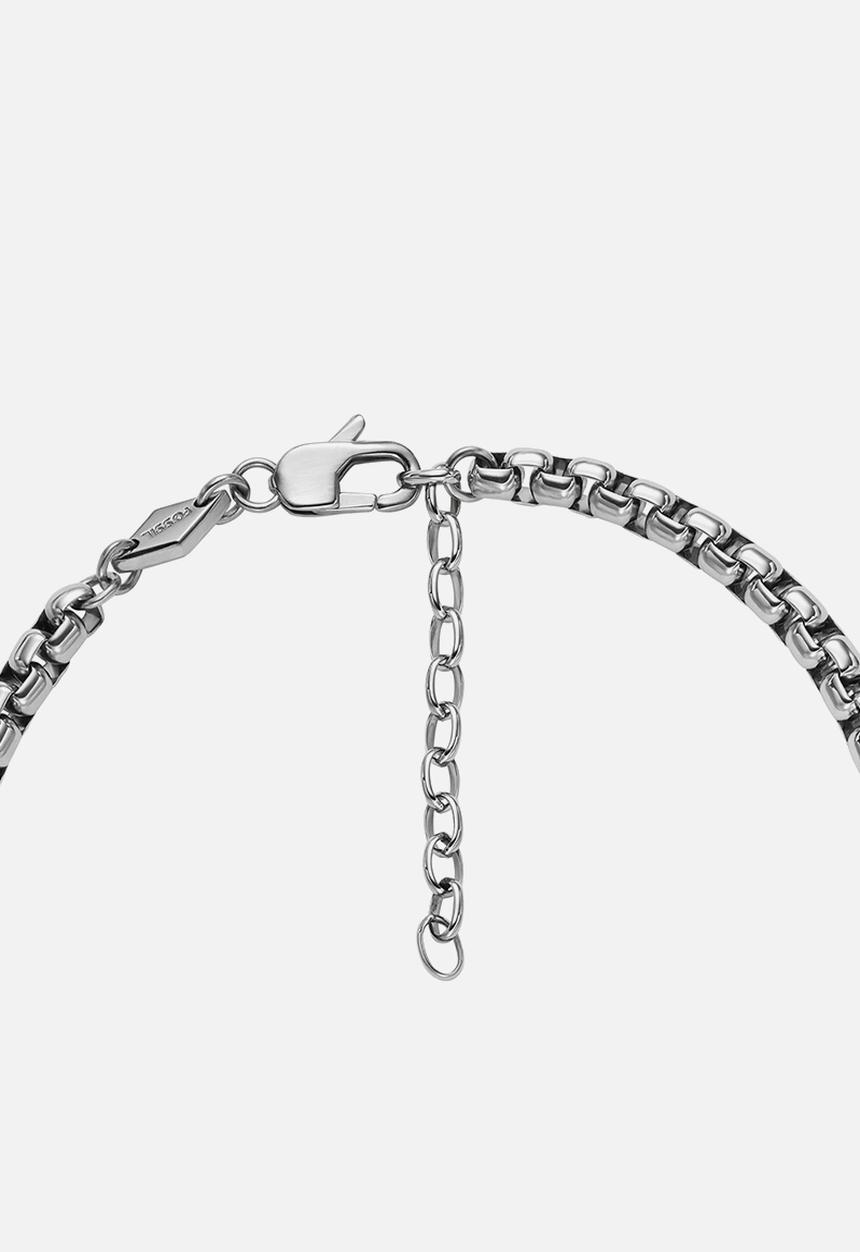 Fossil - All stacked up necklace-  silver