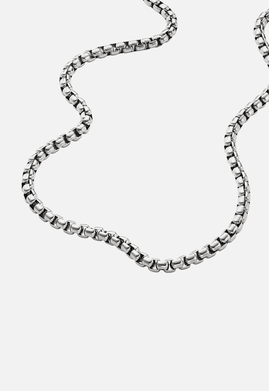 Fossil - All stacked up necklace-  silver