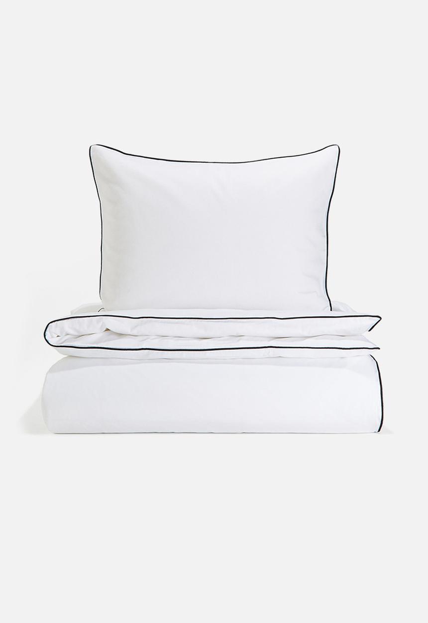 H&M - Cotton sateen single duvet cover set - white