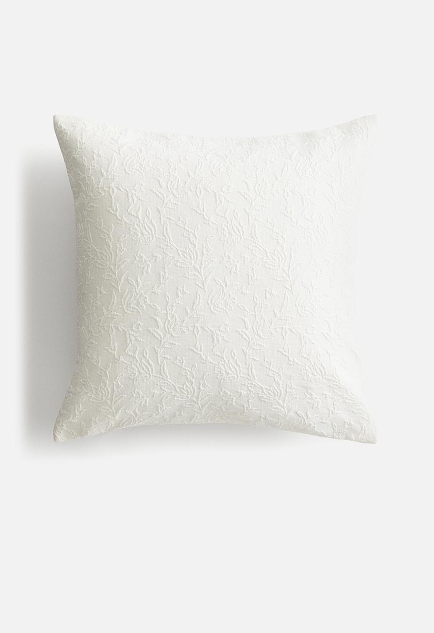 H&M - Textured-weave cushion cover - white