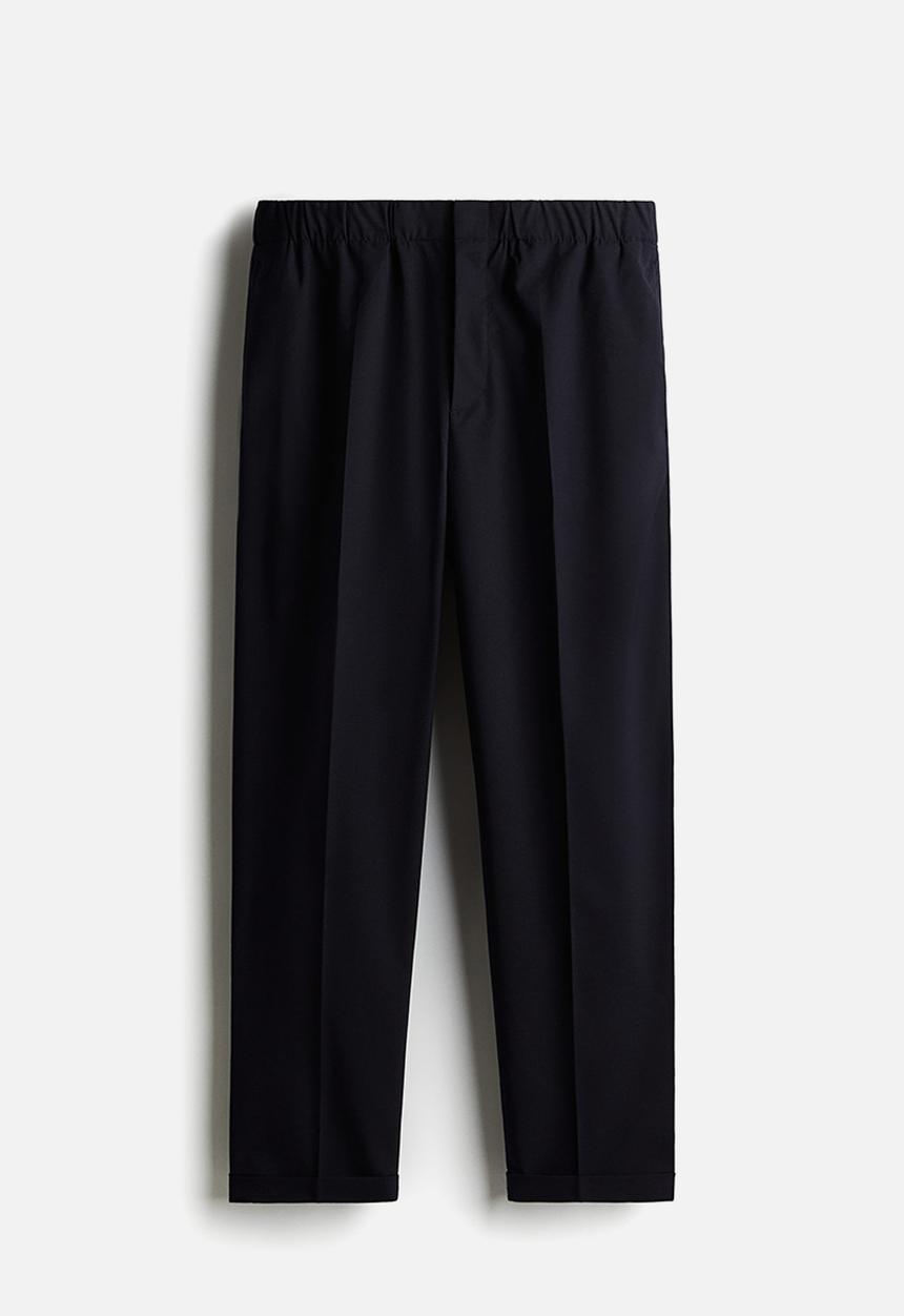 H&M - Relaxed fit tapered trousers - navy blue