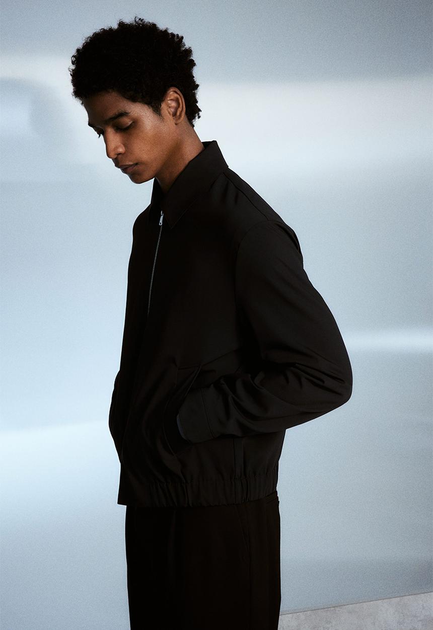 H&M - Regular fit twill jacket - black