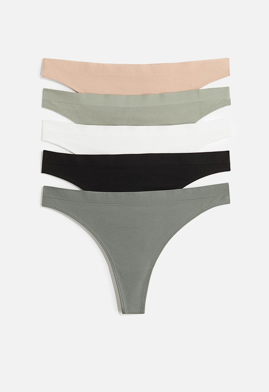 H&M - 5-Pack seamless thong briefs - multi