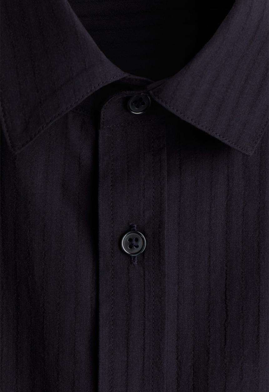 H&M - Regular fit lyocell-blend shirt - navy blue