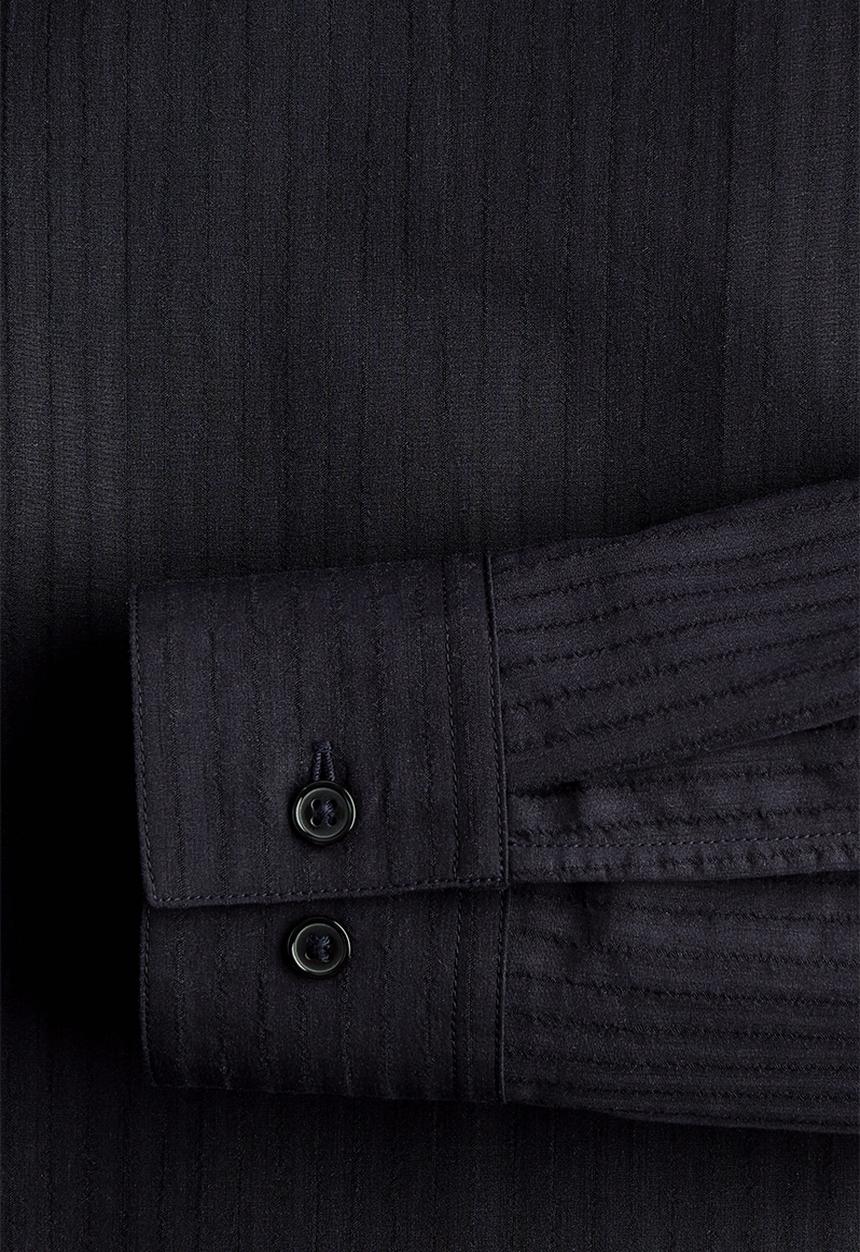 H&M - Regular fit lyocell-blend shirt - navy blue