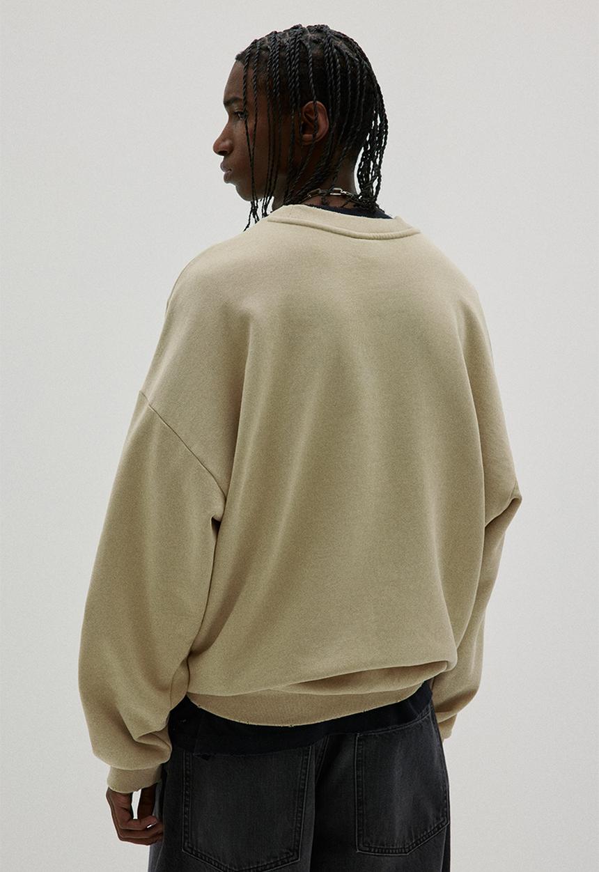 H&M - Oversized fit washed sweatshirt - light beige