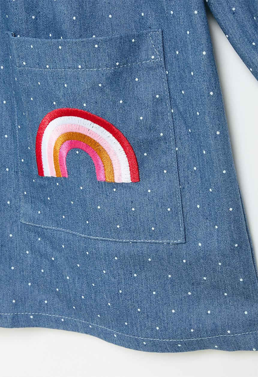 Pop Candy - Button down denim dress - blue