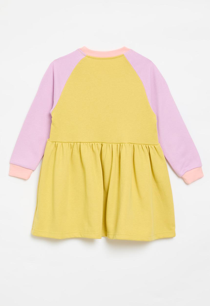 Pop Candy - Contrast sweat dress - yellow & lilac