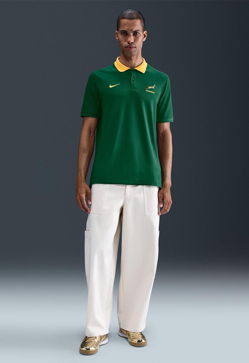 Spr M Pique Polo - Gorge Green/University Gold
