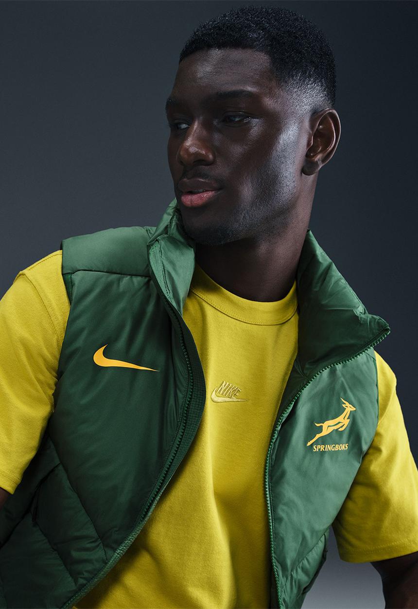 Nike - Springboks Men's Sideline Fill Vest - Gorge Green/University Gold