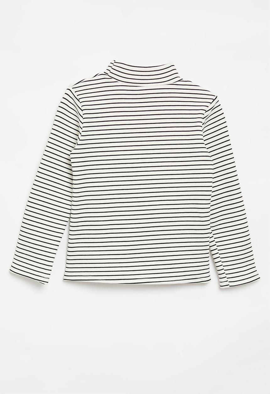 Pop Candy - Striped poloneck - black & white