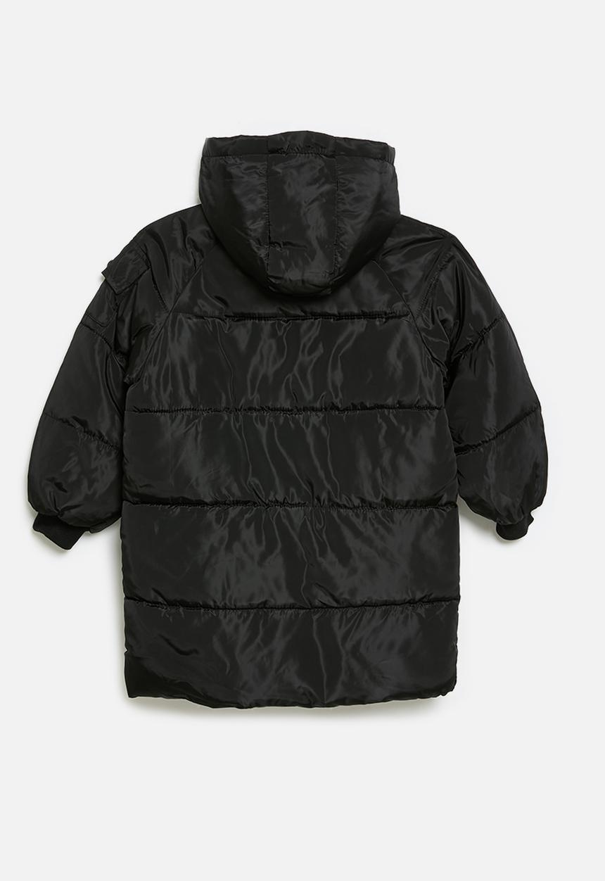 Pop Candy - Hooded puff jacket - black