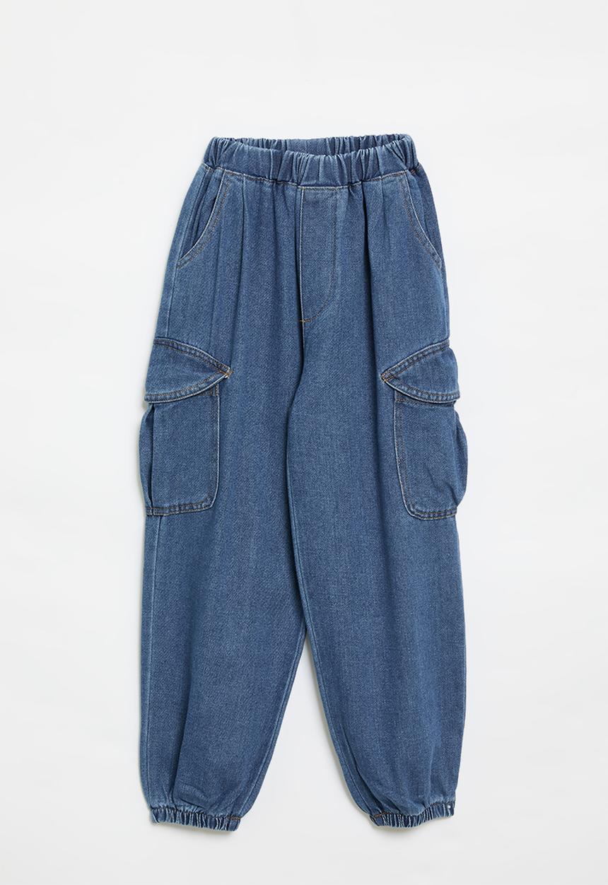 Pop Candy - Denim utility jogger - blue