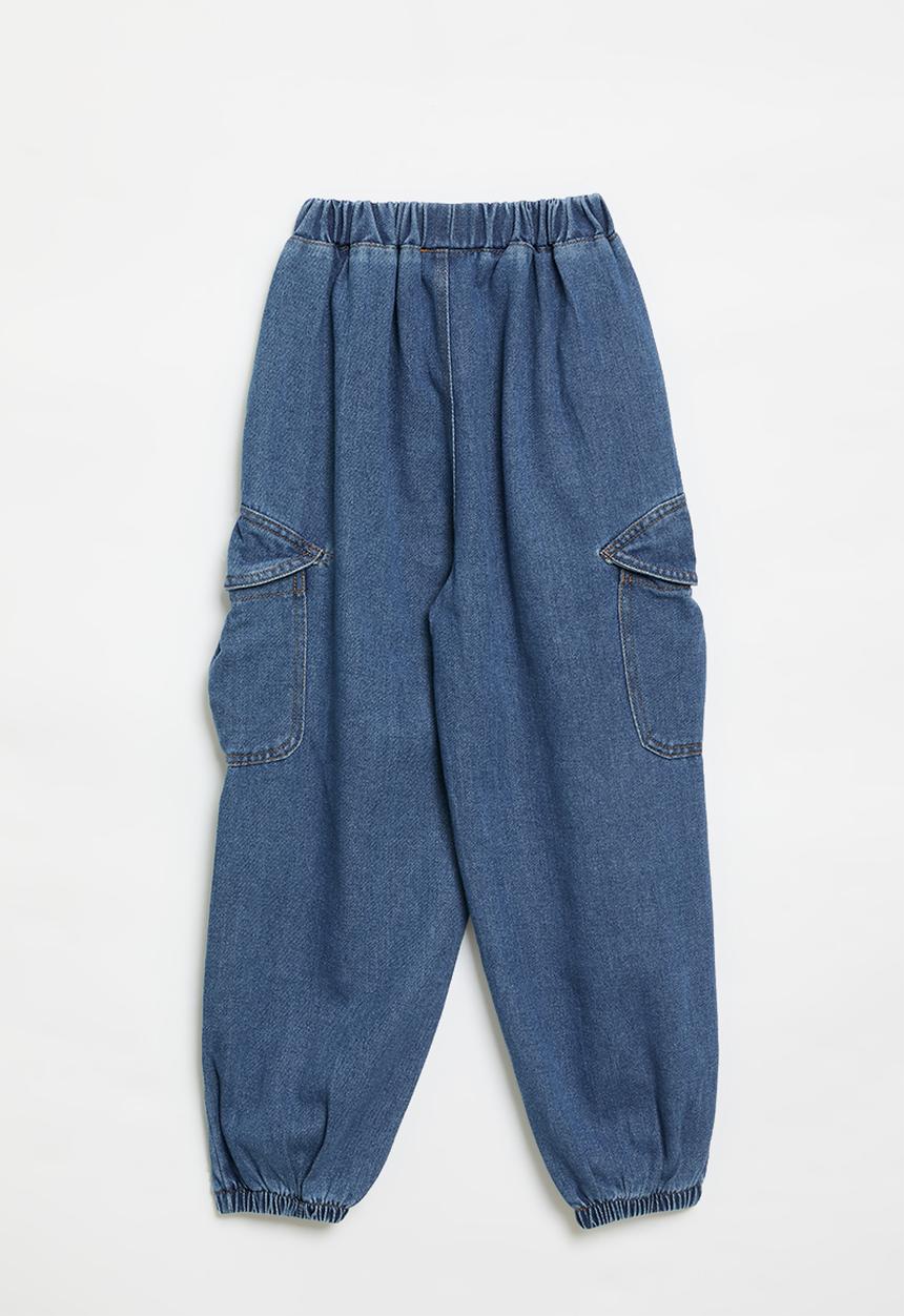 Pop Candy - Denim utility jogger - blue