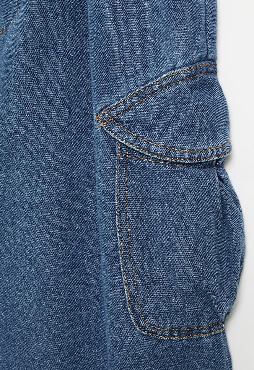 Pop Candy - Denim utility jogger - blue