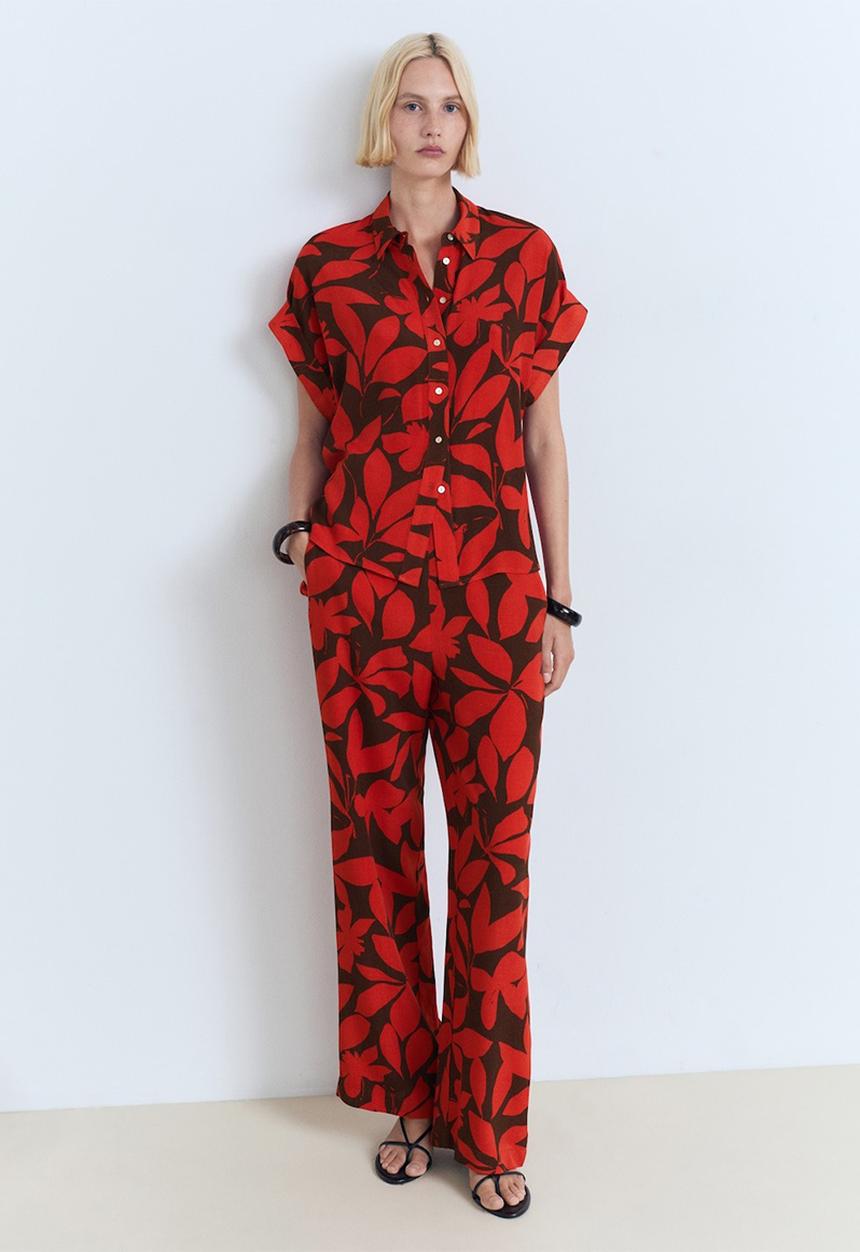 MANGO - Trousers Ibiza - Red