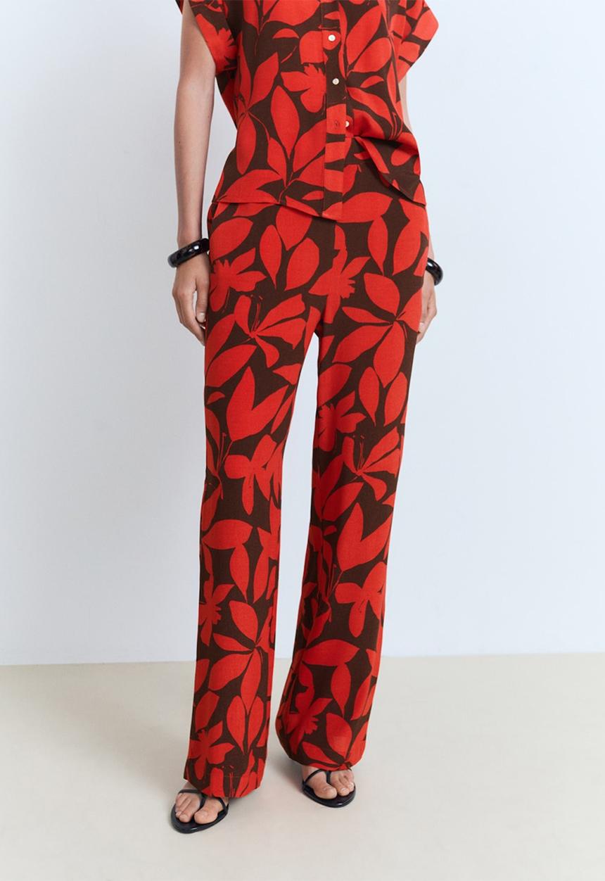 MANGO - Trousers Ibiza - Red