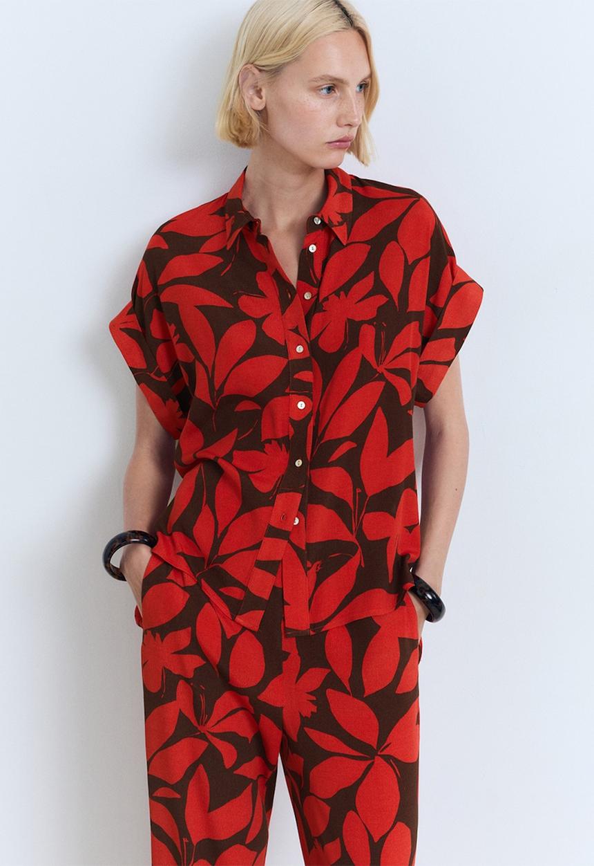 MANGO - Trousers Ibiza - Red