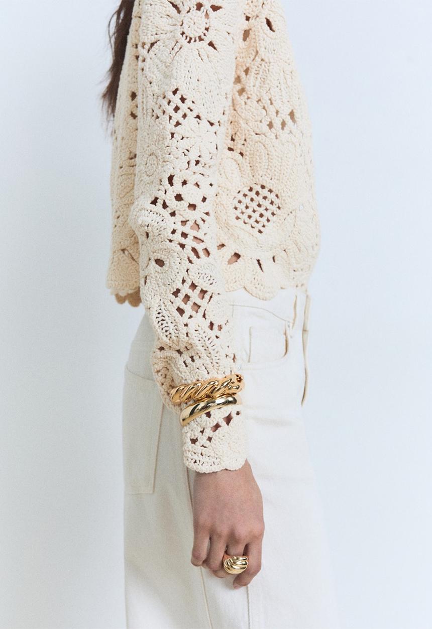MANGO - Jacket Isabel - Light Beige
