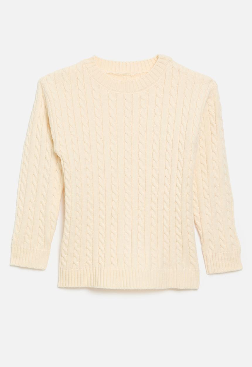 Pop Candy - Crew neck jersey-ecru