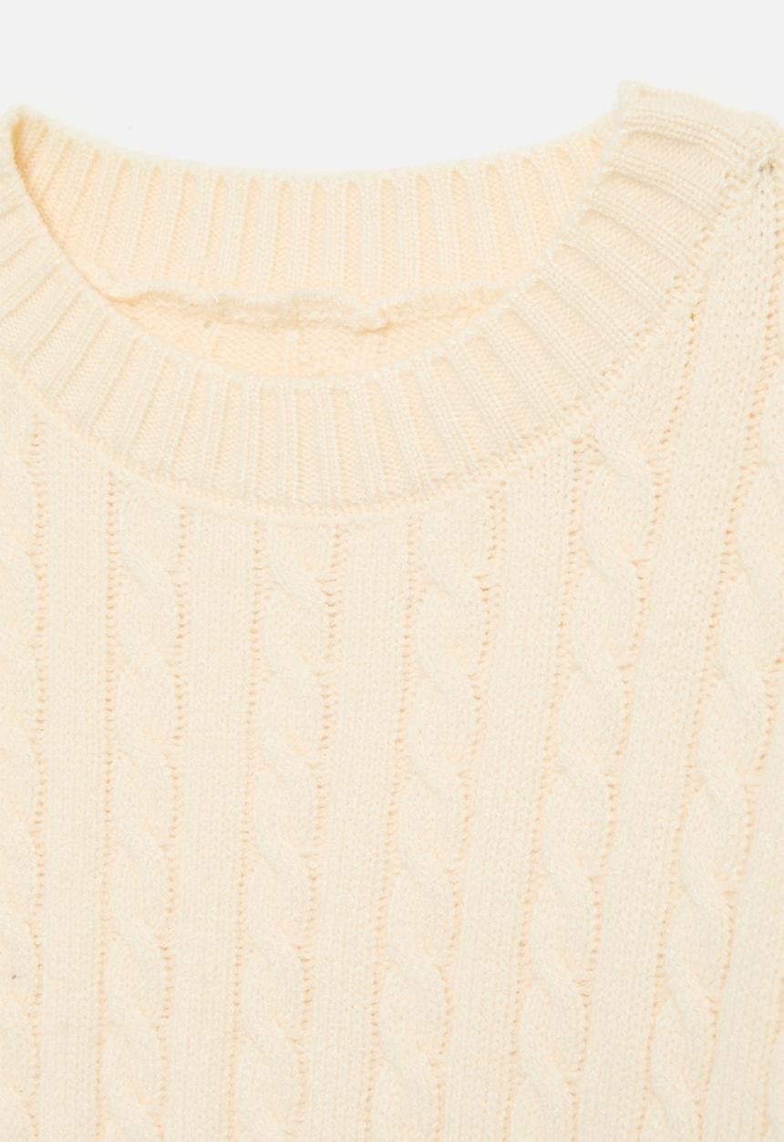 Pop Candy - Crew neck jersey-ecru