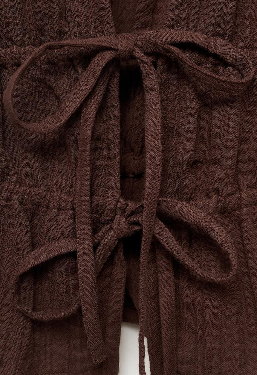 MANGO - Top Corfu - Dark Brown