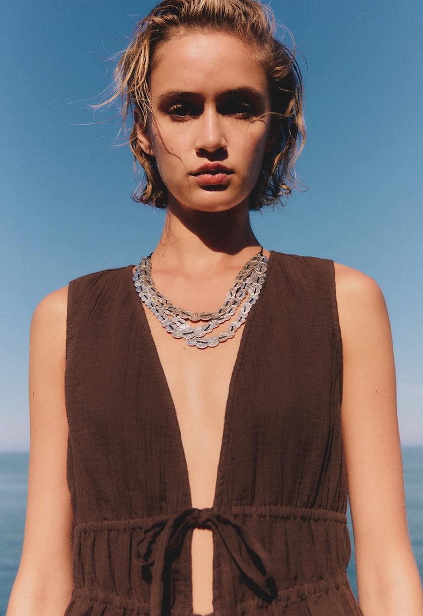 MANGO - Top Corfu - Dark Brown