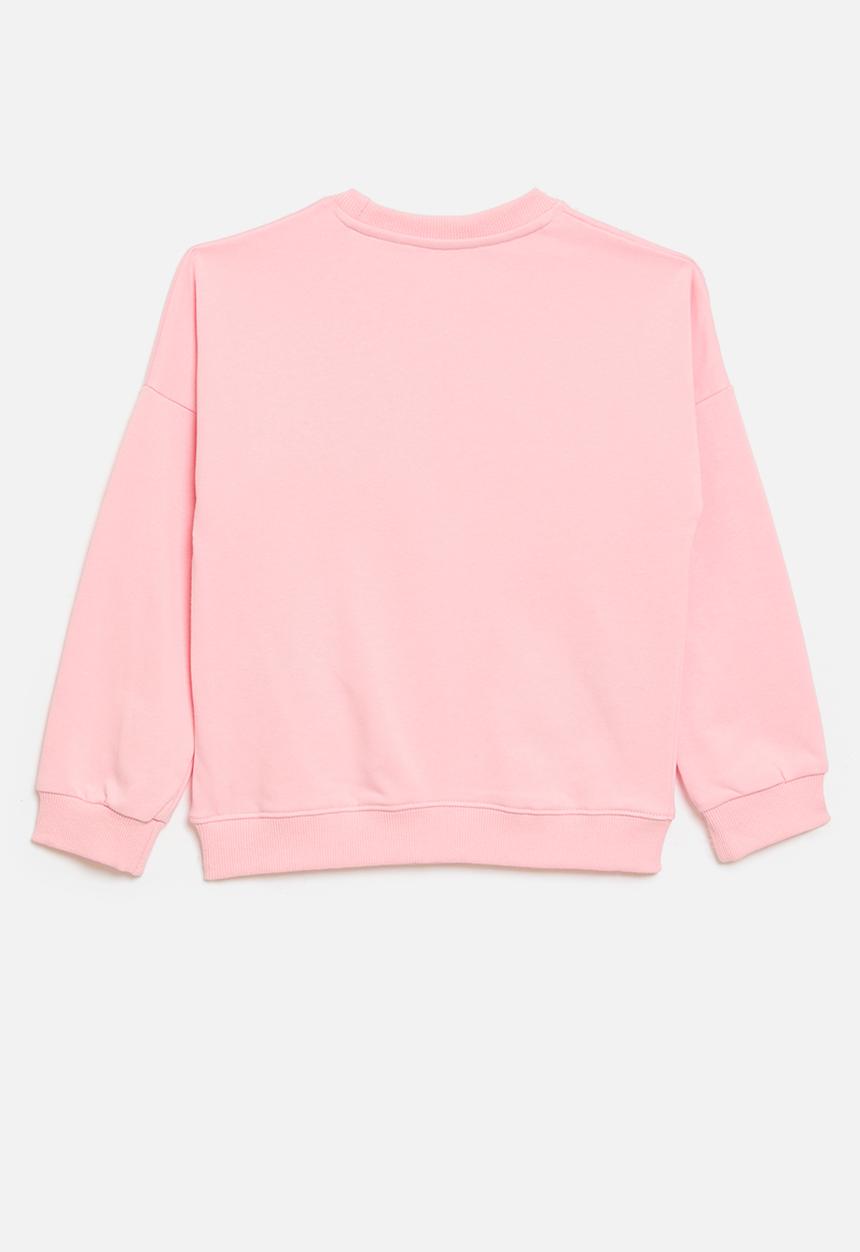 Pop Candy - Butterfly applique sweat top-pink