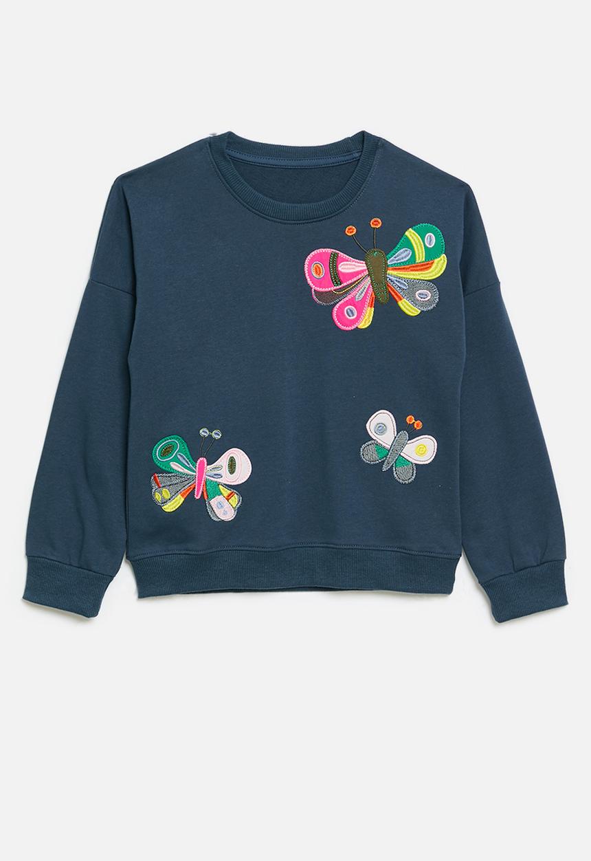 Pop Candy - Applique sweat top -navy blue