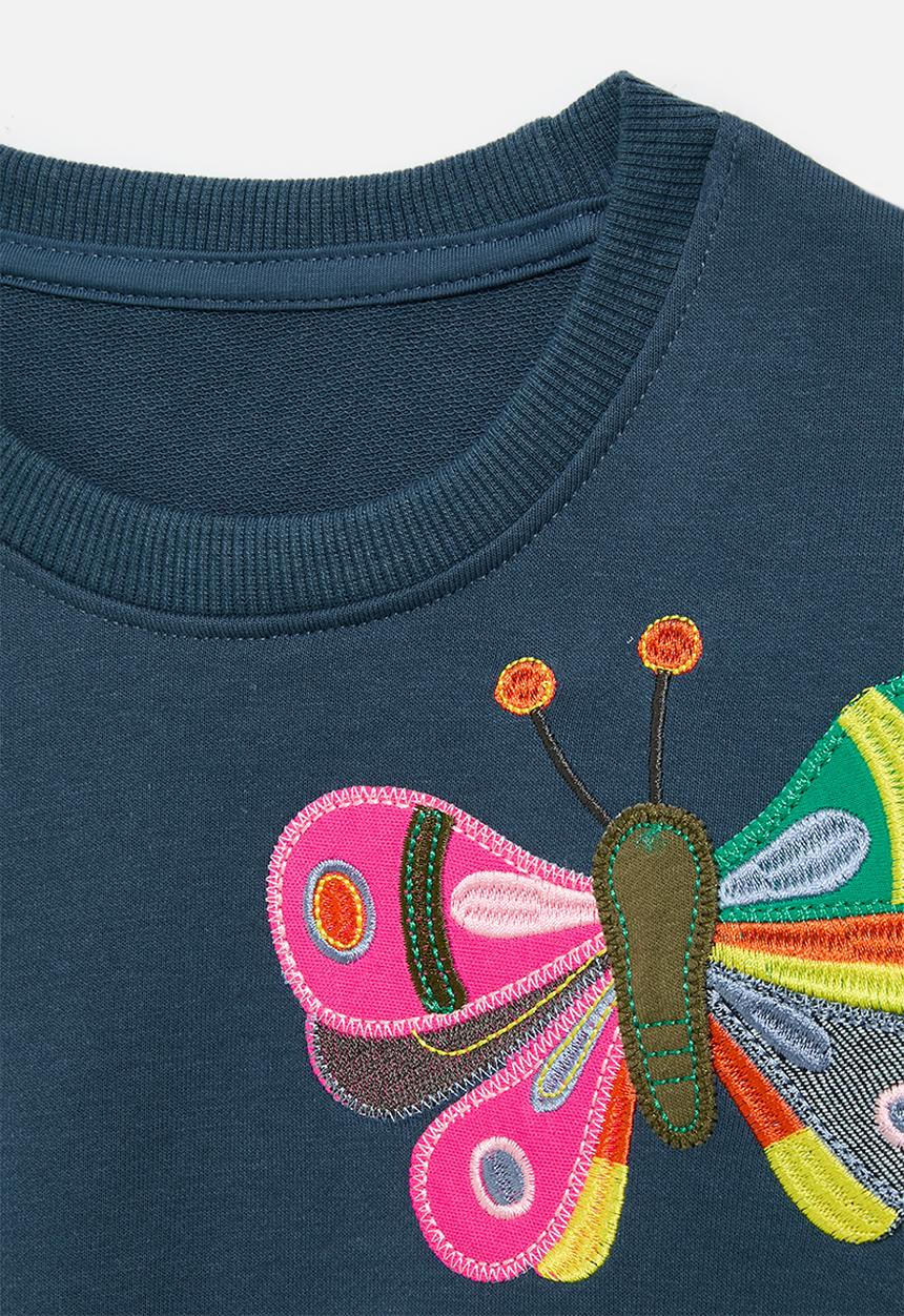 Pop Candy - Applique sweat top -navy blue