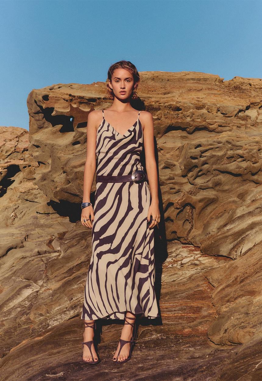 MANGO - Dress Koni - Brown