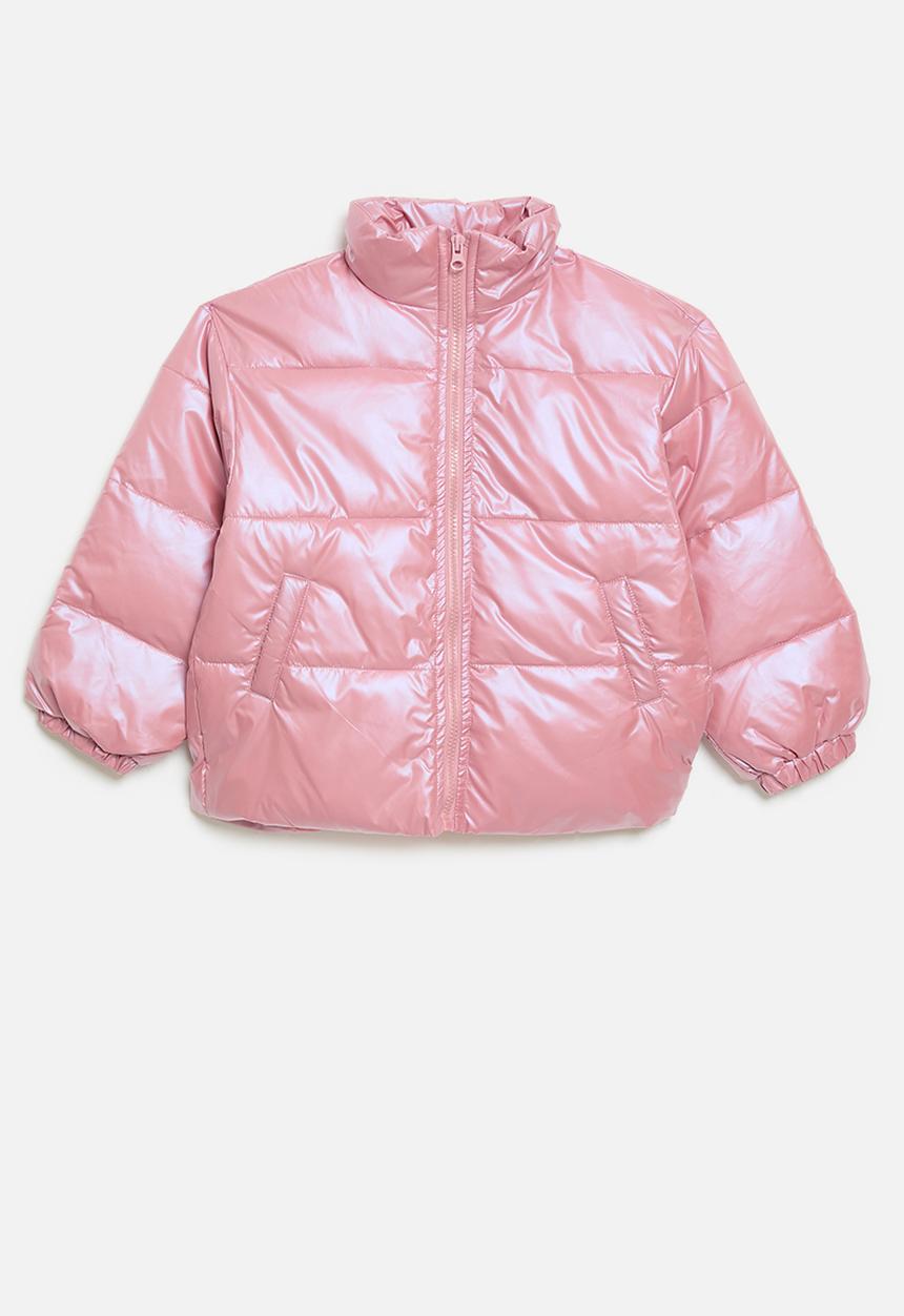 Pop Candy - Mettalic puffer jacket-pink