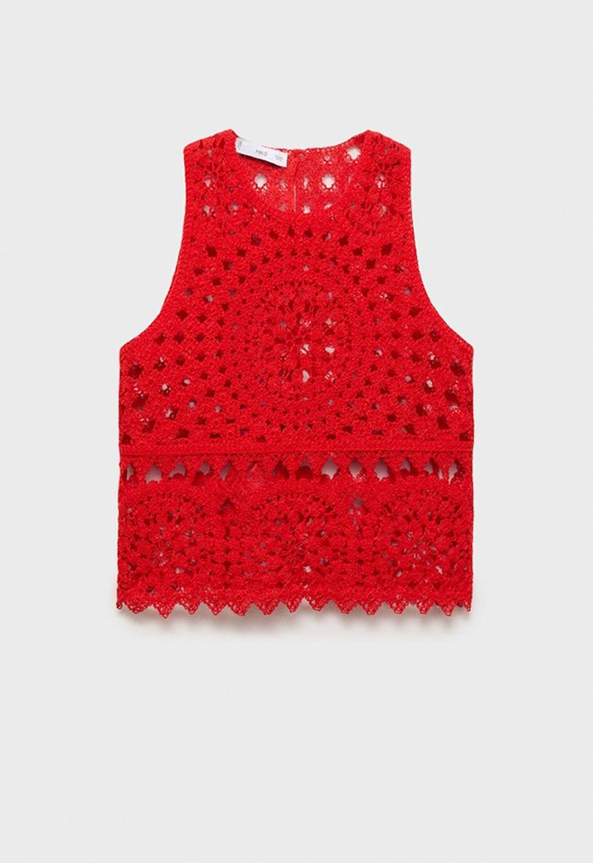 MANGO - Top Kles - Red