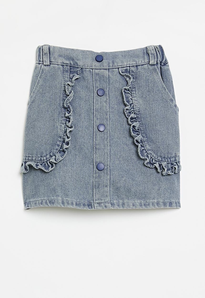 Pop Candy - Denim mini skirt - stonewash