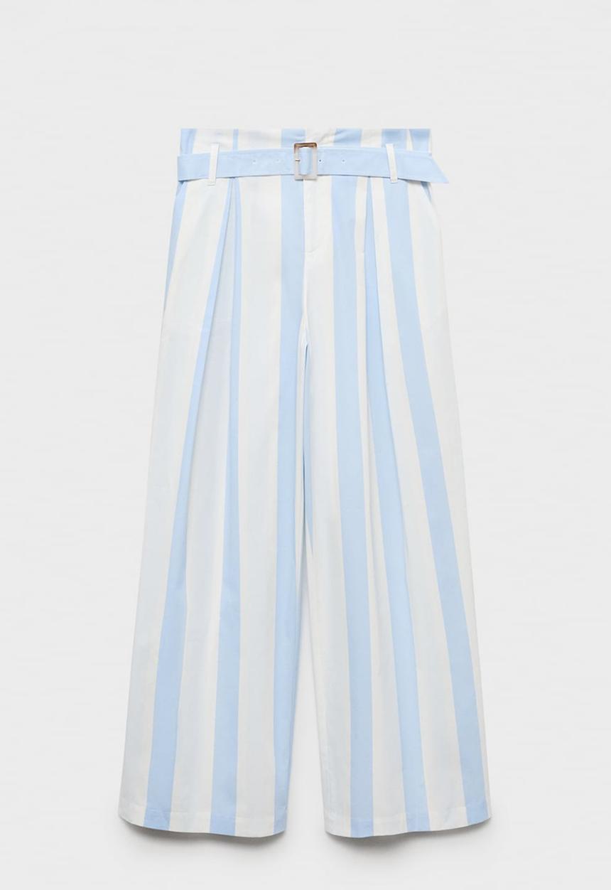 MANGO - Trousers Dulce - Light Pastel Blue