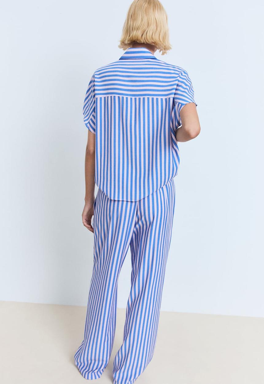 MANGO - Trousers Mykonos - Medium Blue