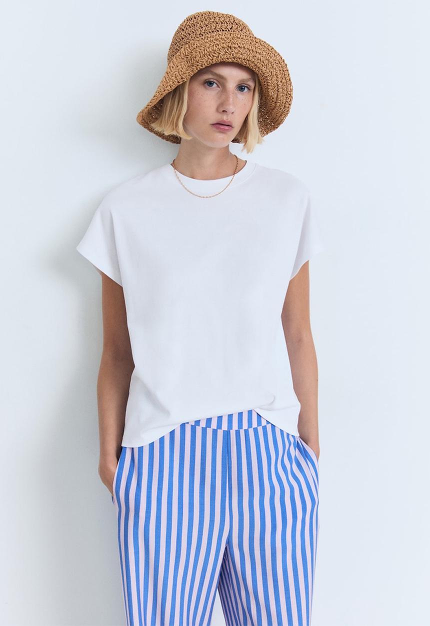 MANGO - Trousers Mykonos - Medium Blue
