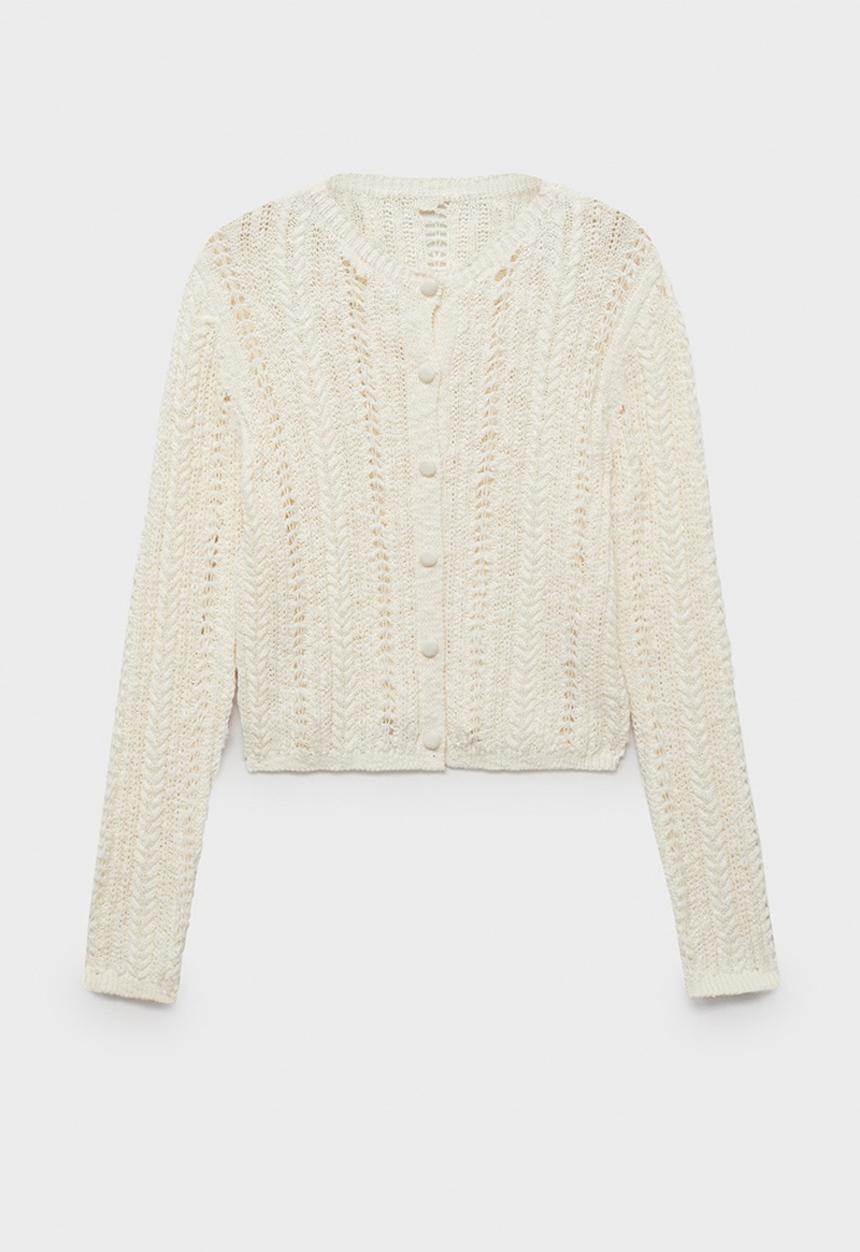 MANGO - Cardigan Mira - Light Beige