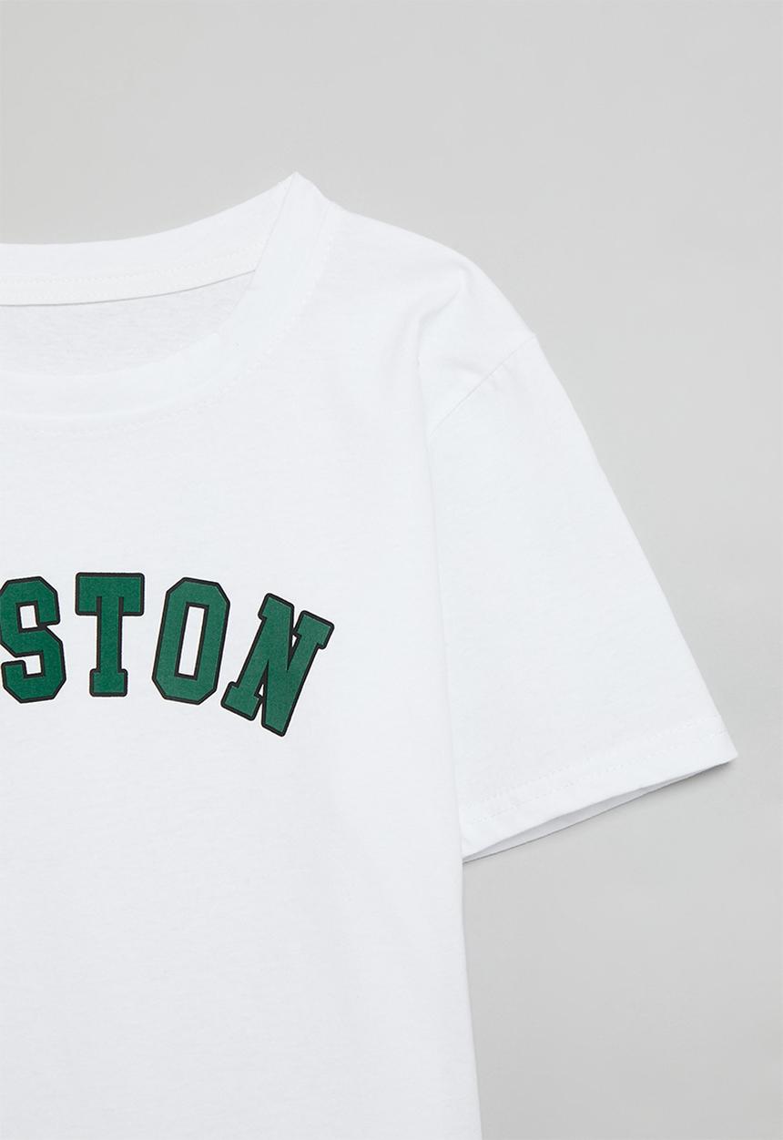 Pop Candy - Boston tee - green & white