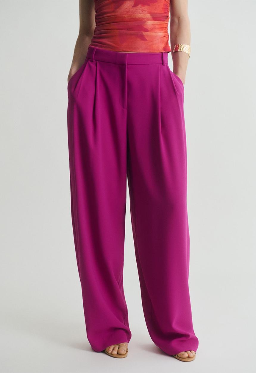 MANGO - Trousers Grace - Bright Pink