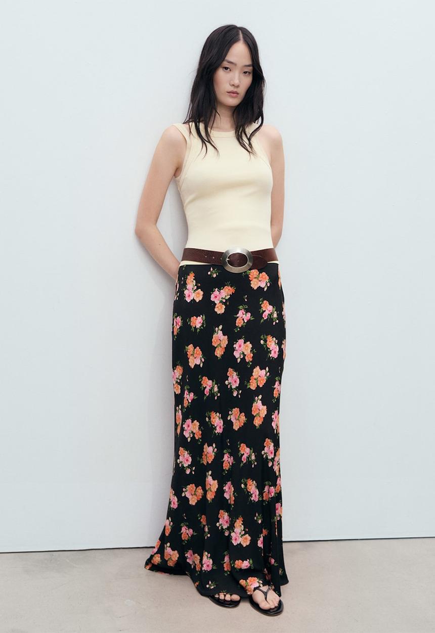 MANGO - Skirt Grec - Black