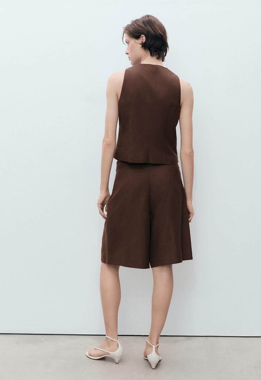 MANGO - Bermudas Laguna - Dark Brown