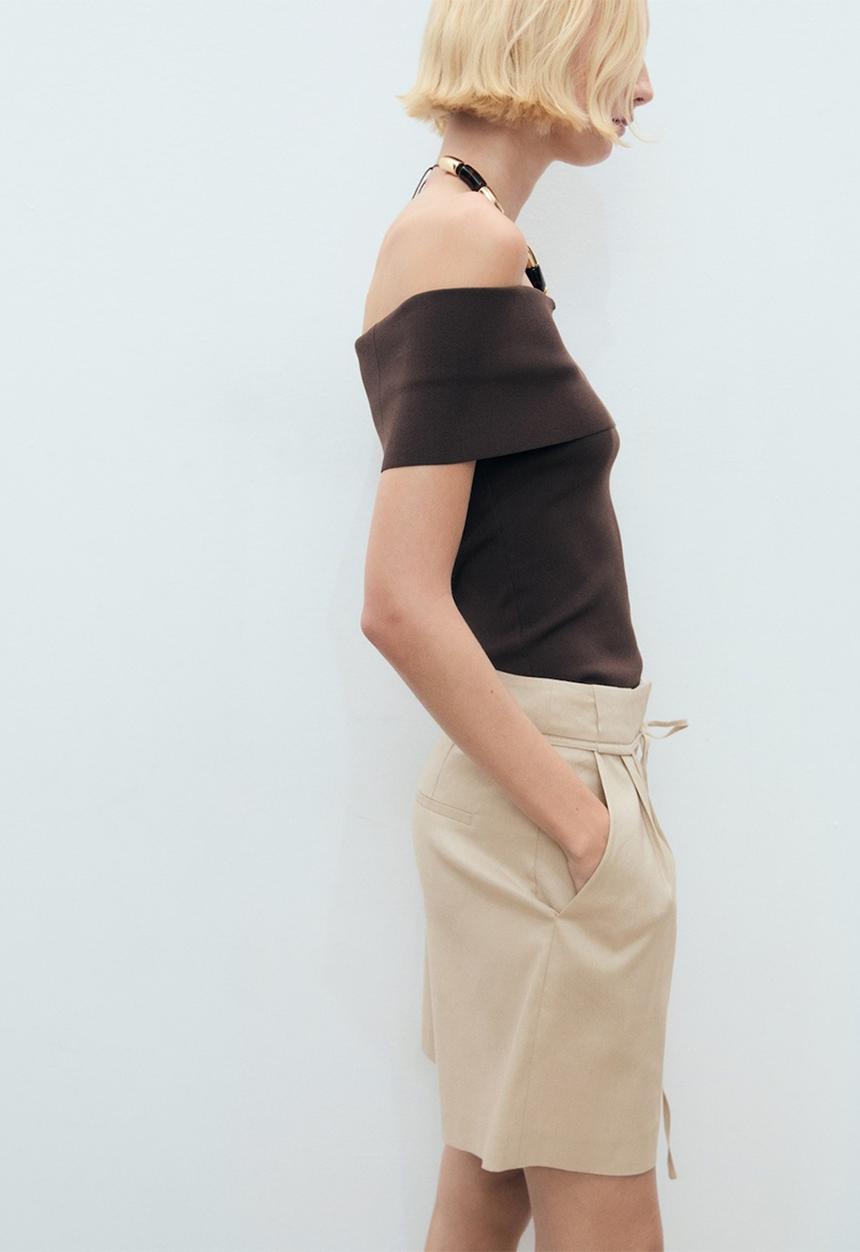 MANGO - Shorts Paulo - Light Beige