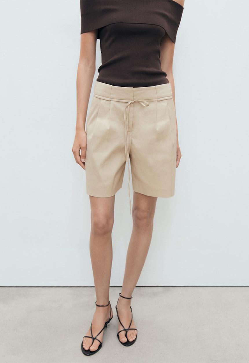 MANGO - Shorts Paulo - Light Beige